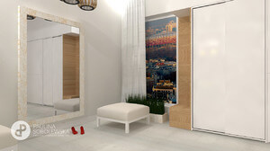projekt apartament przedpokoj warszawa