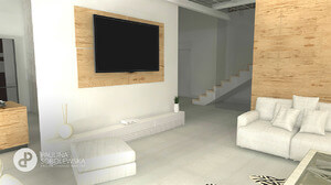 projekt apartament przedpokoj warszawa